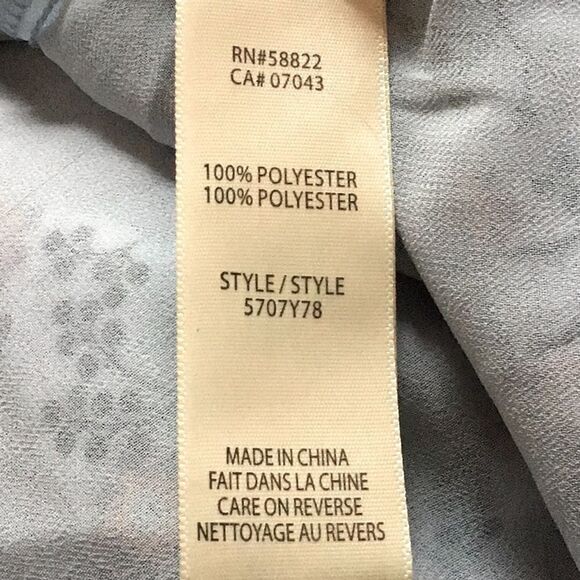 Max Studio Pastel Blue Floral Pleated Sleeveless Blouson Blouse - Picture 12 of 13